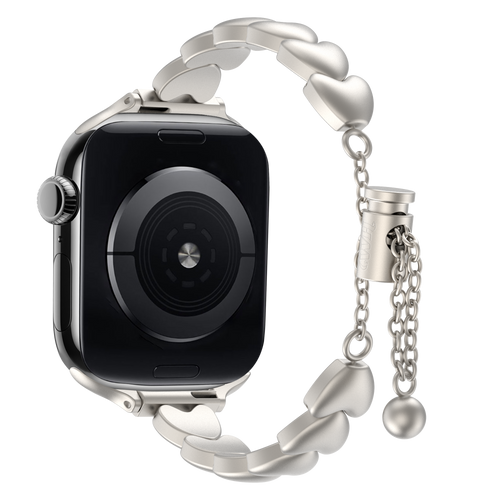 xoxo Wildhearts Correa acero 'hearts' Apple Watch (blanco estrella)