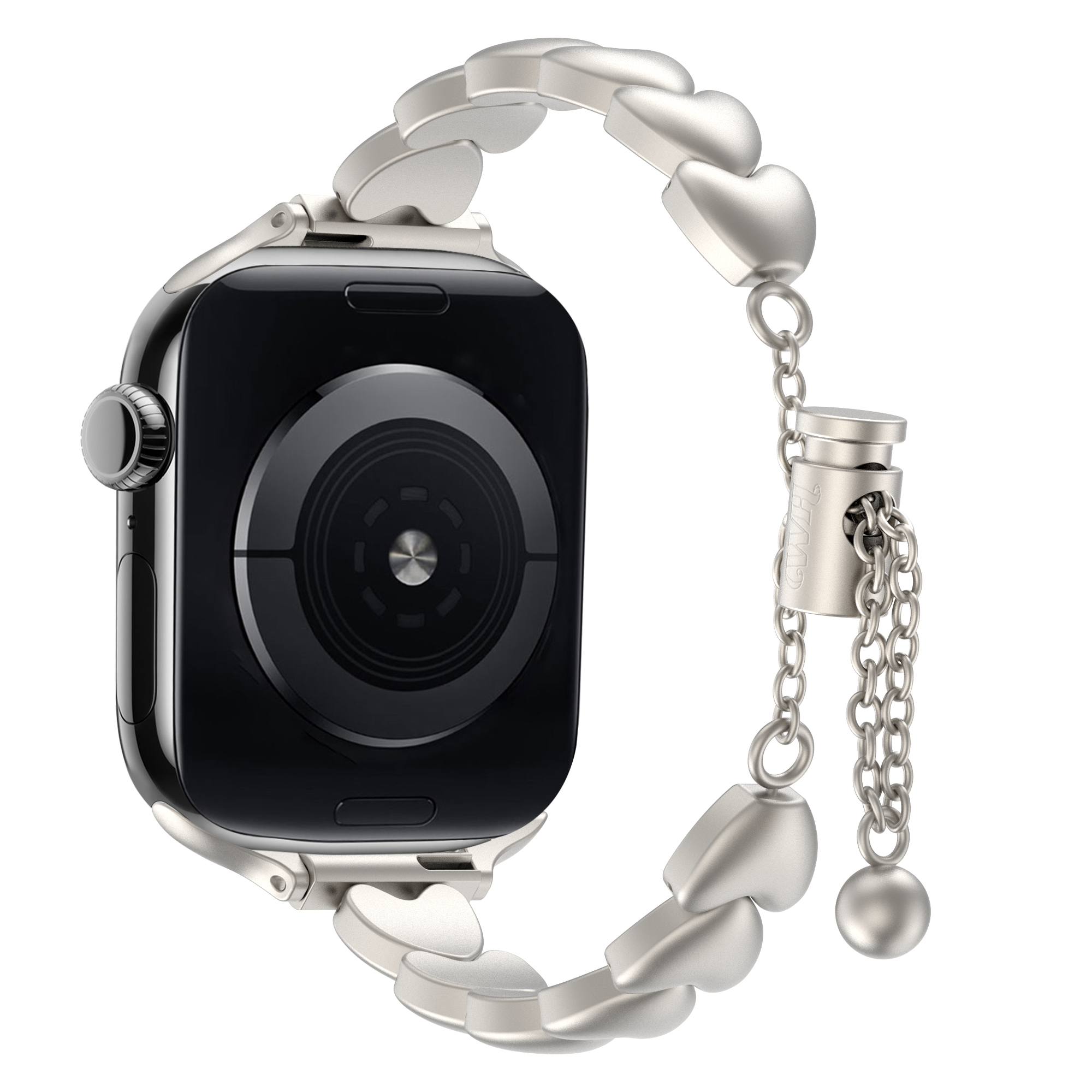 xoxo Wildhearts Correa acero 'hearts' Apple Watch (blanco estrella)