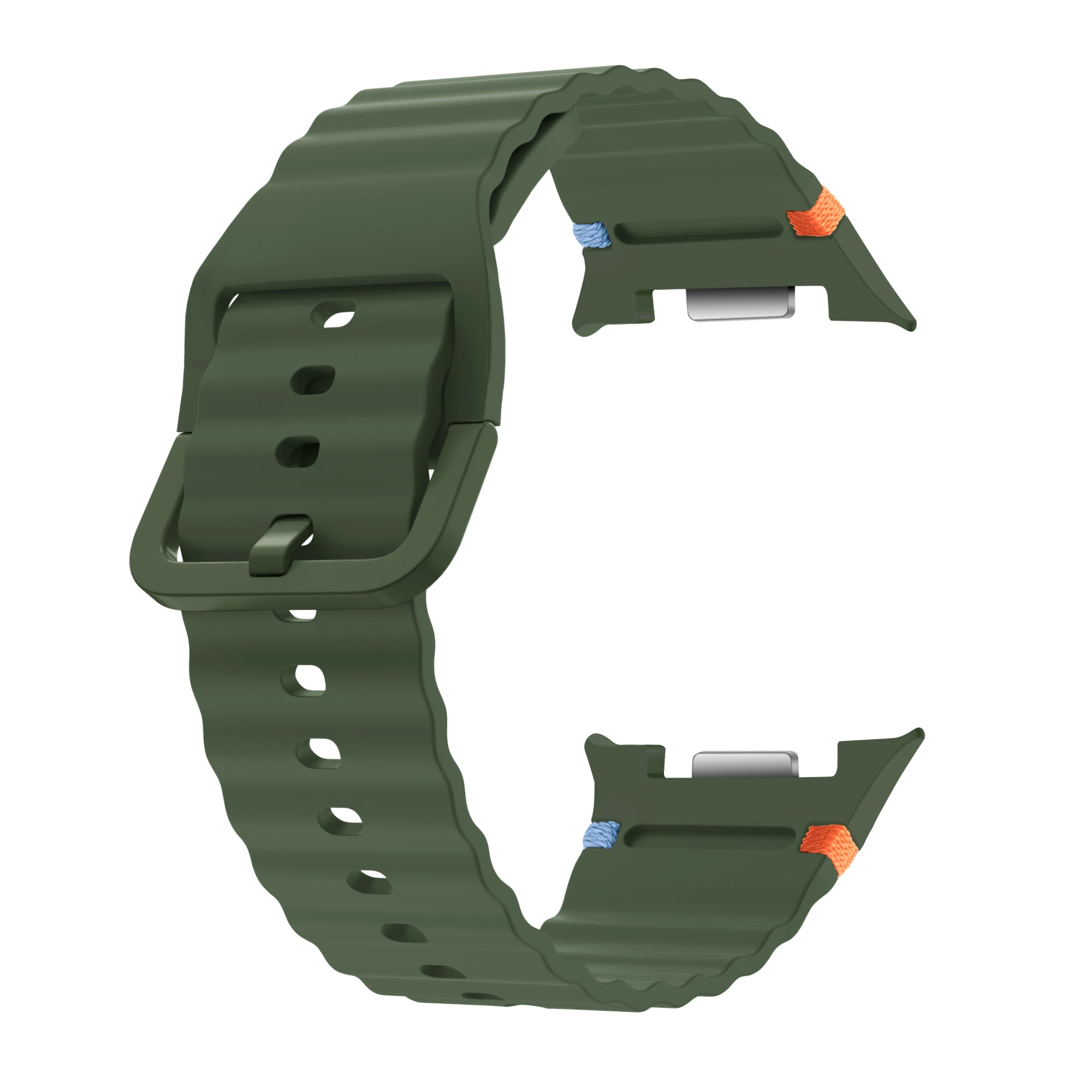 Correa silicona Wave Samsung Galaxy Watch 8 Classic (verde militar)
