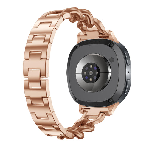 Correa acero cadena Samsung Galaxy Watch 8 Classic (rosa-dorado)