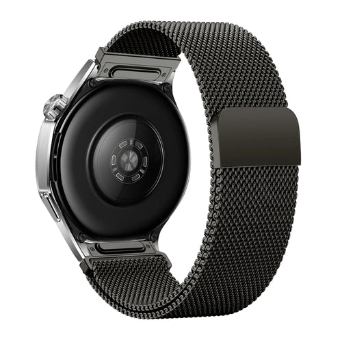 Bandz Huawei Watch 3 (Pro) 'One Push' Milanese Strap (Titanium Grey)