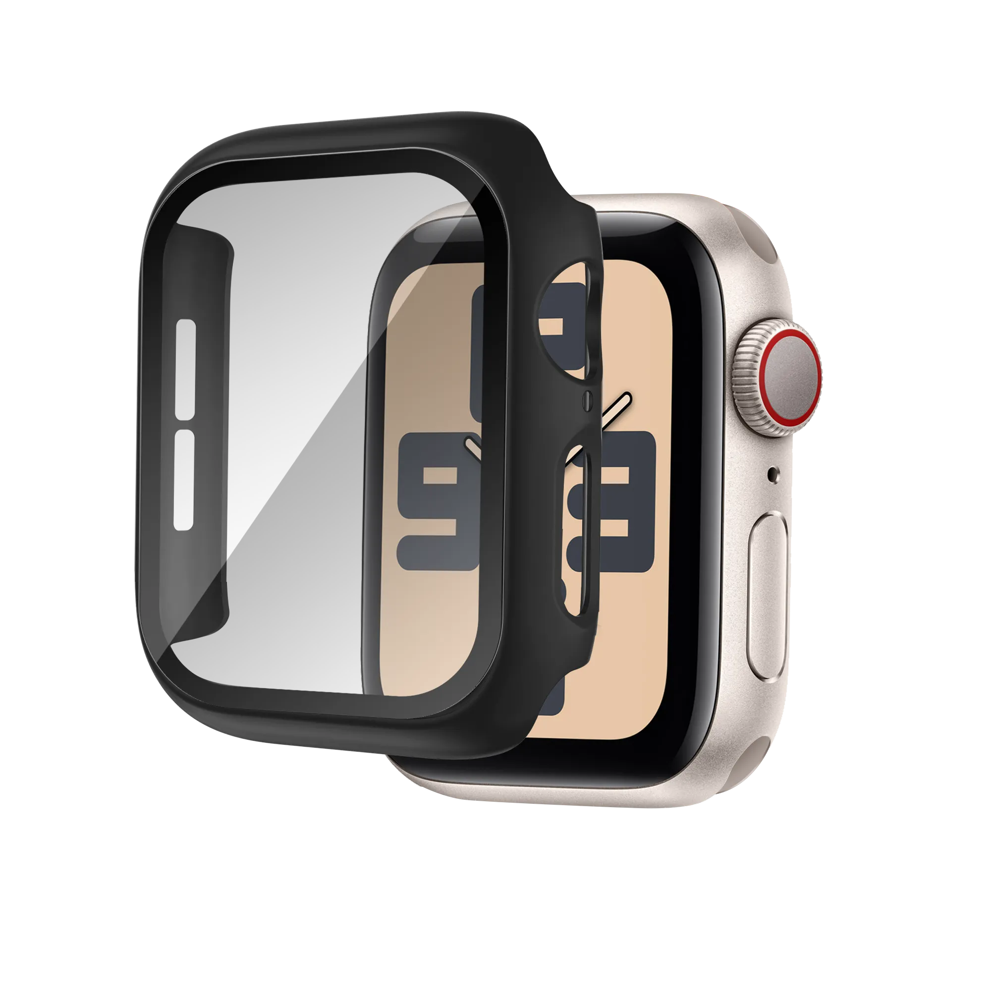 Bandz Funda PC con vidrio Apple Watch 10 & 11 (negro)
