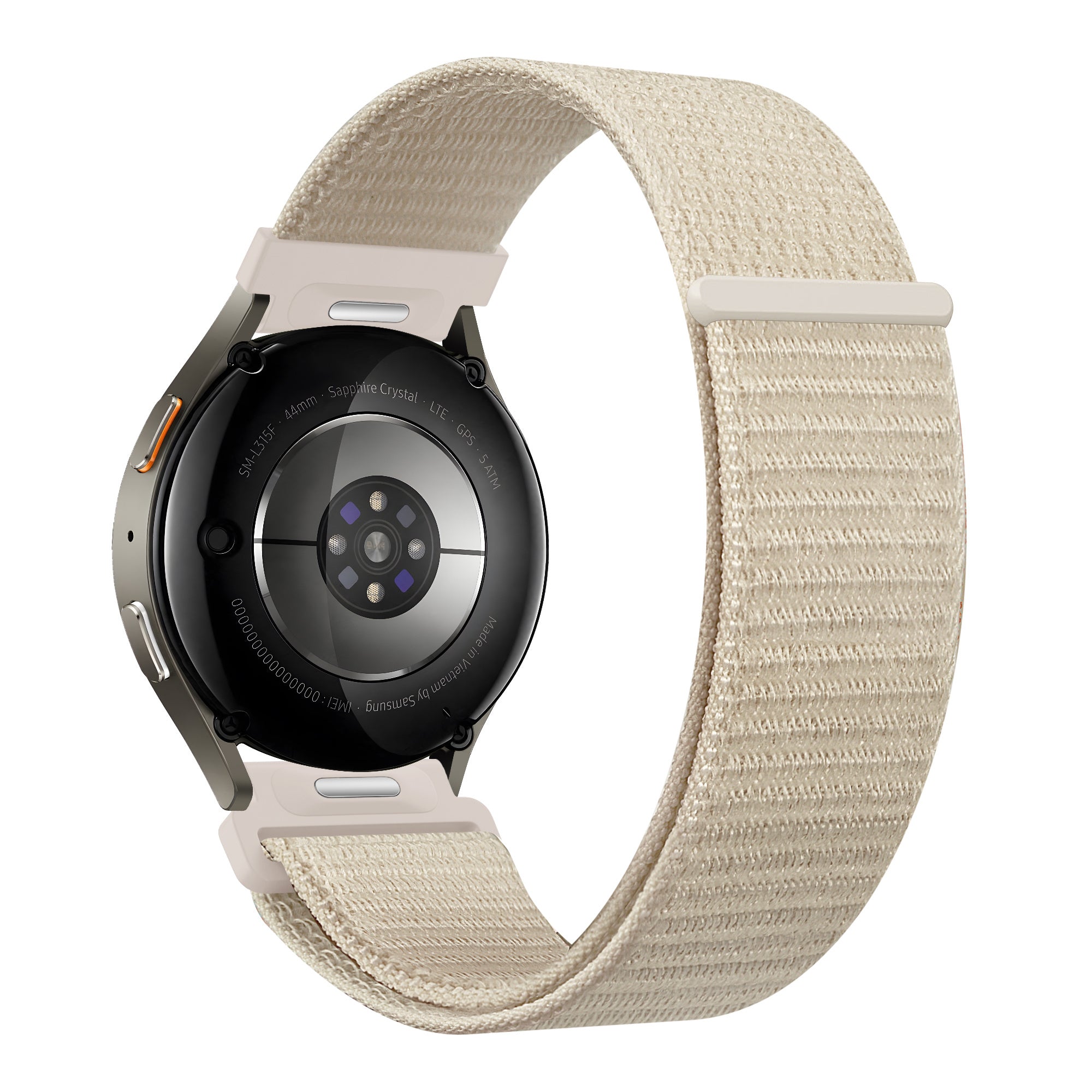 Bandz Correa nylon 'Easy Fit' Samsung Galaxy Watch 7 - 44mm (blanco estrella)