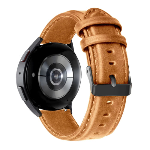 Bandz Correa cuero 'Classic' Pebble Round 2 - 20mm (marrón)