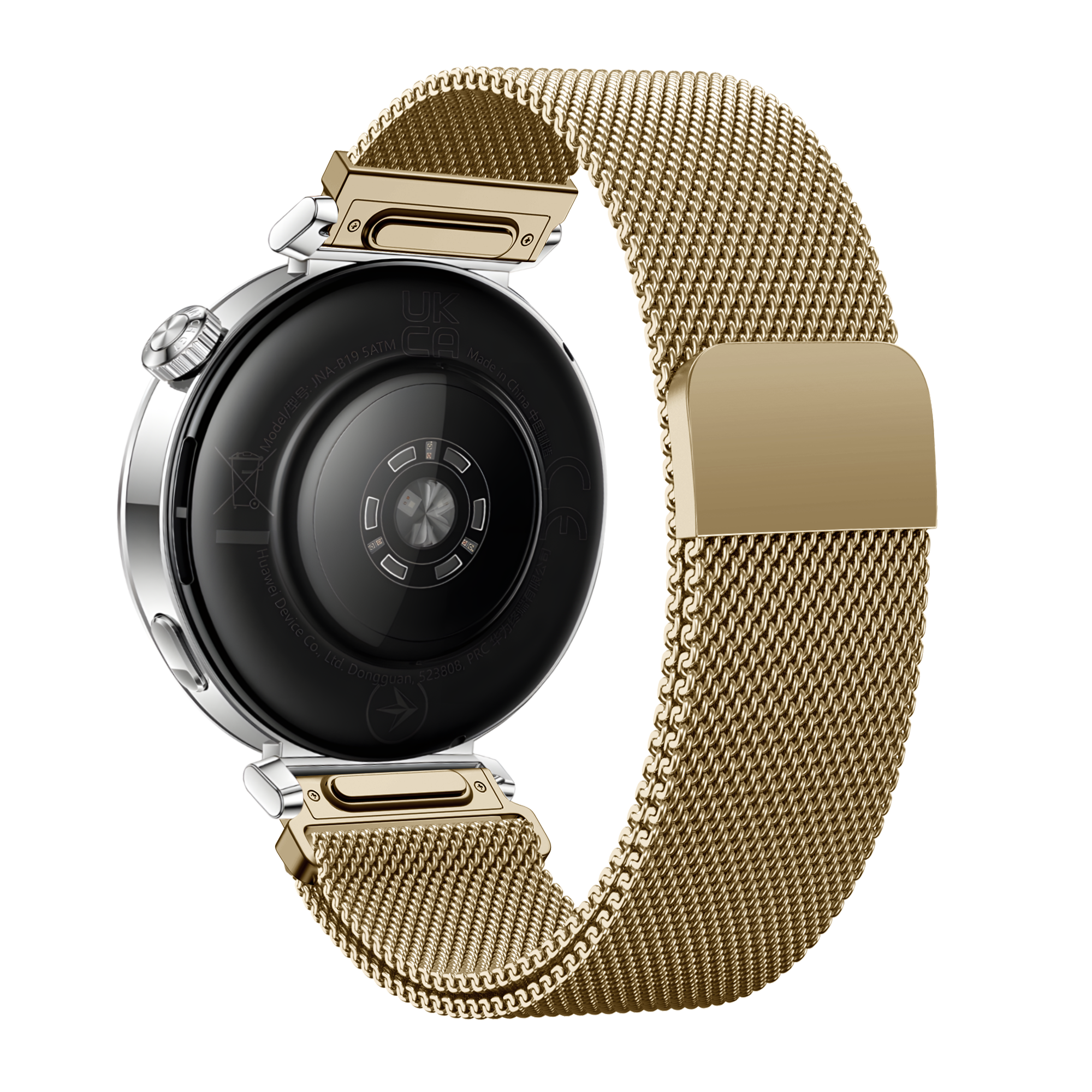 Bandz Huawei Watch GT 5 Pro - 42mm Milanese Strap 'Easy fit' (Gold)