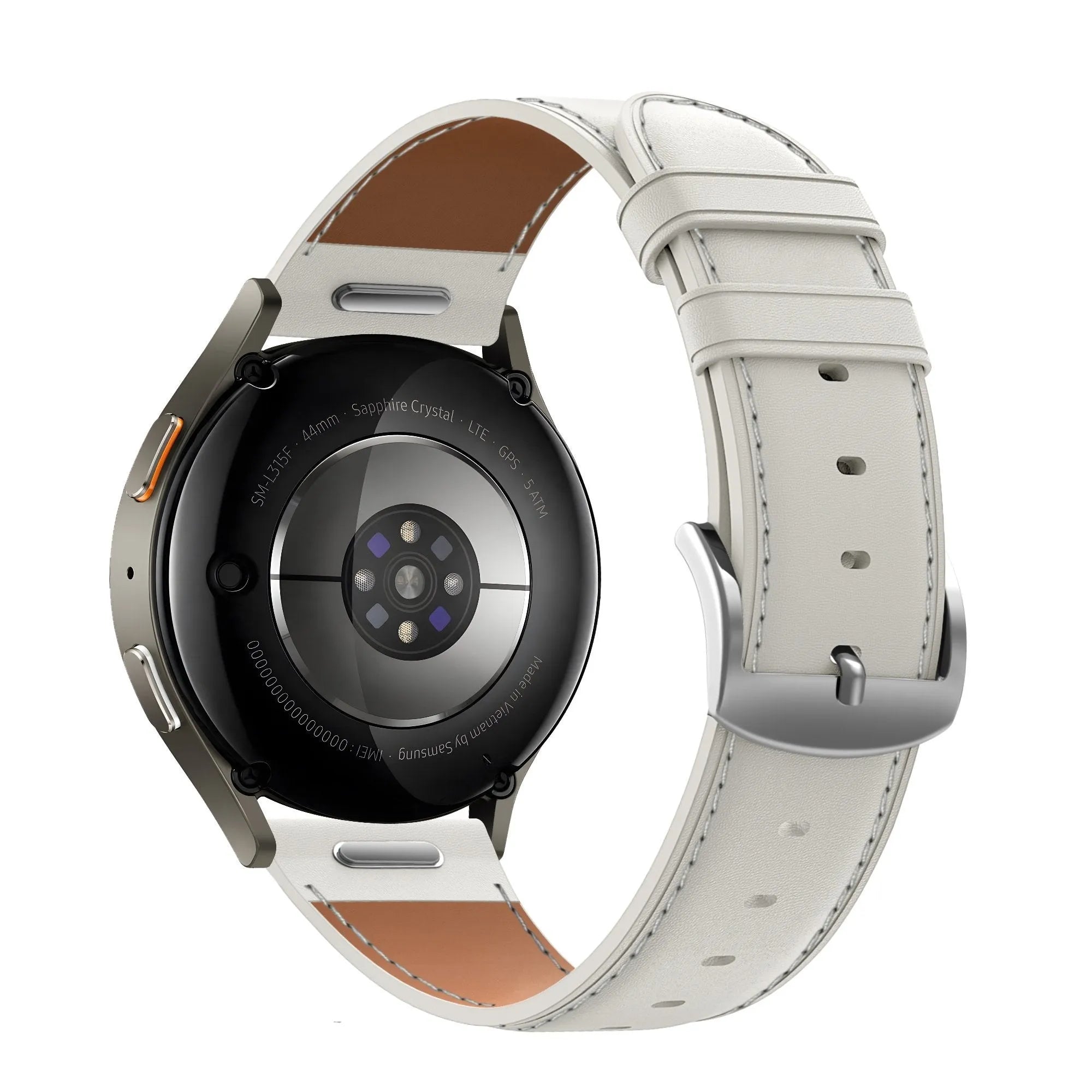 Bandz Correa cuero 'Easy Fit' Fossil Gen 5e - 42mm (blanco)