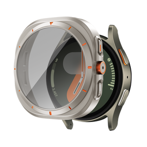 Bandz Funda de PC cuadrada con vidrio Samsung Galaxy Watch 7 - 44 mm (titanio)