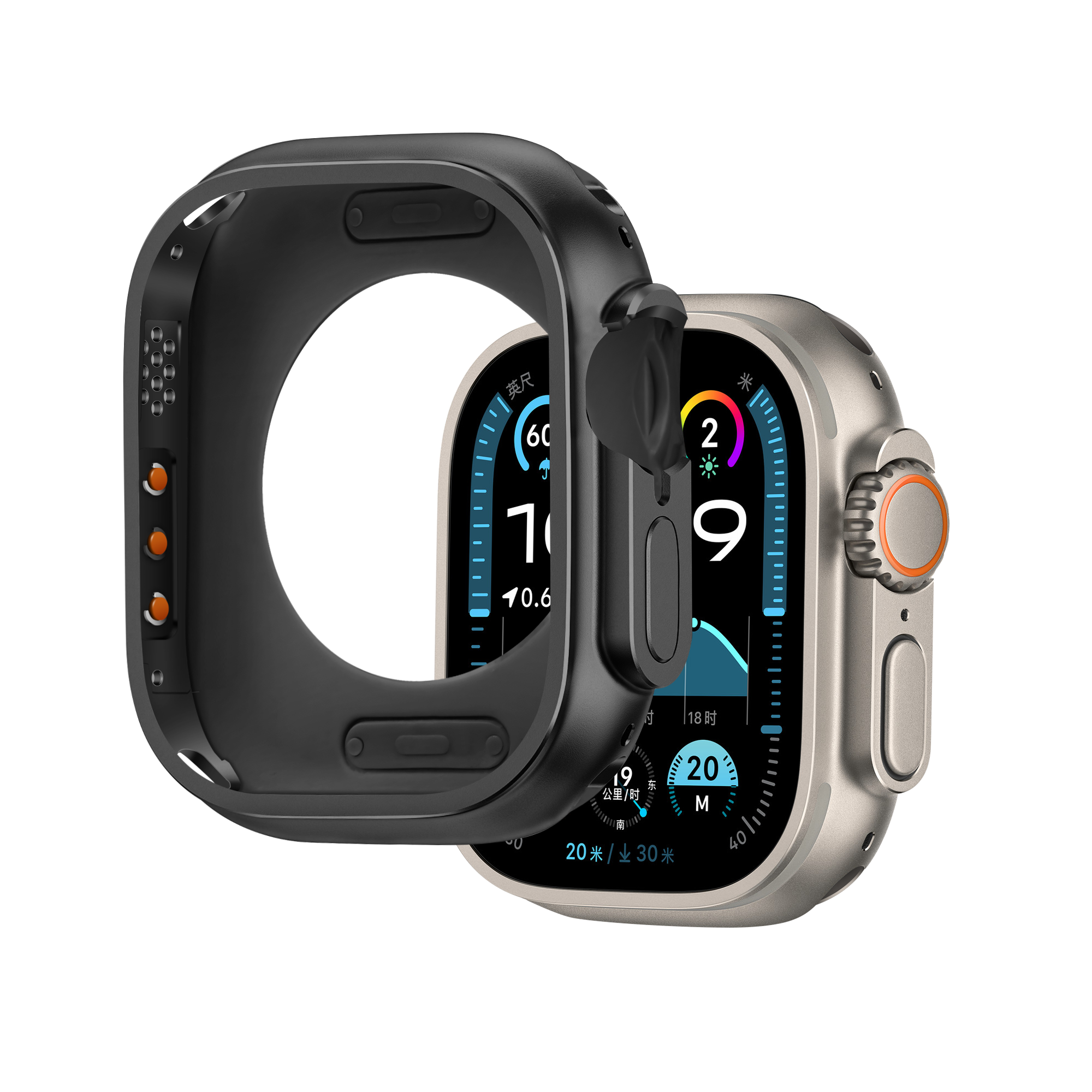 Bandz Apple Watch Ultra - 49mm Metal Case (Black)