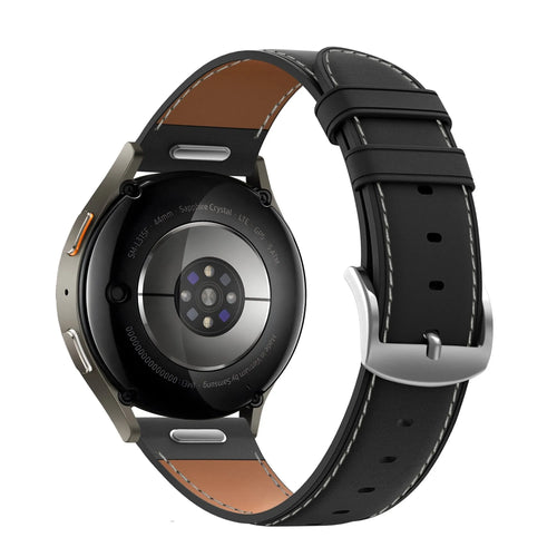 Bandz Levowatch Edgy Leather Strap 'Easy Fit' (Black)