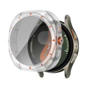 Bandz Funda de PC cuadrada con vidrio Samsung Galaxy Watch 7 - 44 mm (escarcha)