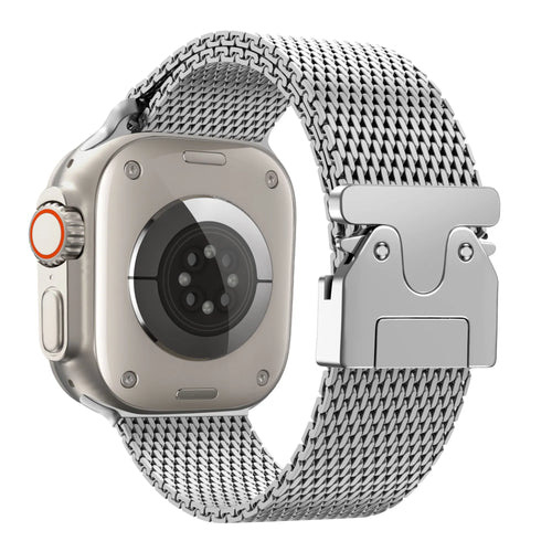 Bandz Correa Milanesa Loop con P-buckle Apple Watch (plata)