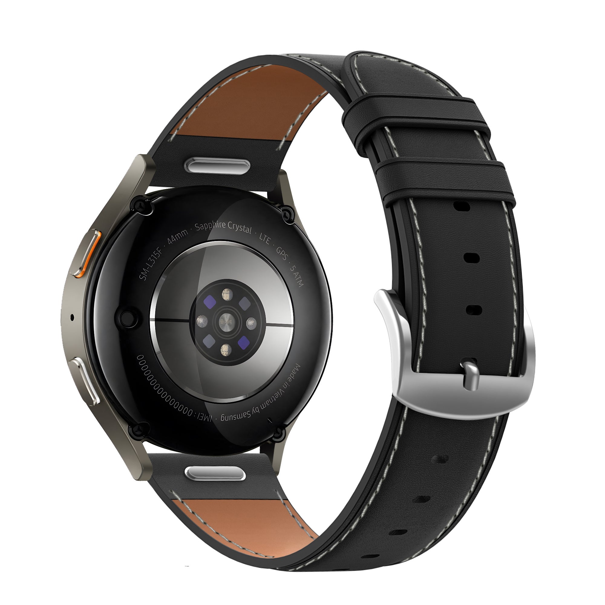 Bandz Huawei Watch GT 5 Pro - 42mm Leather Strap 'Easy Fit' (Black)