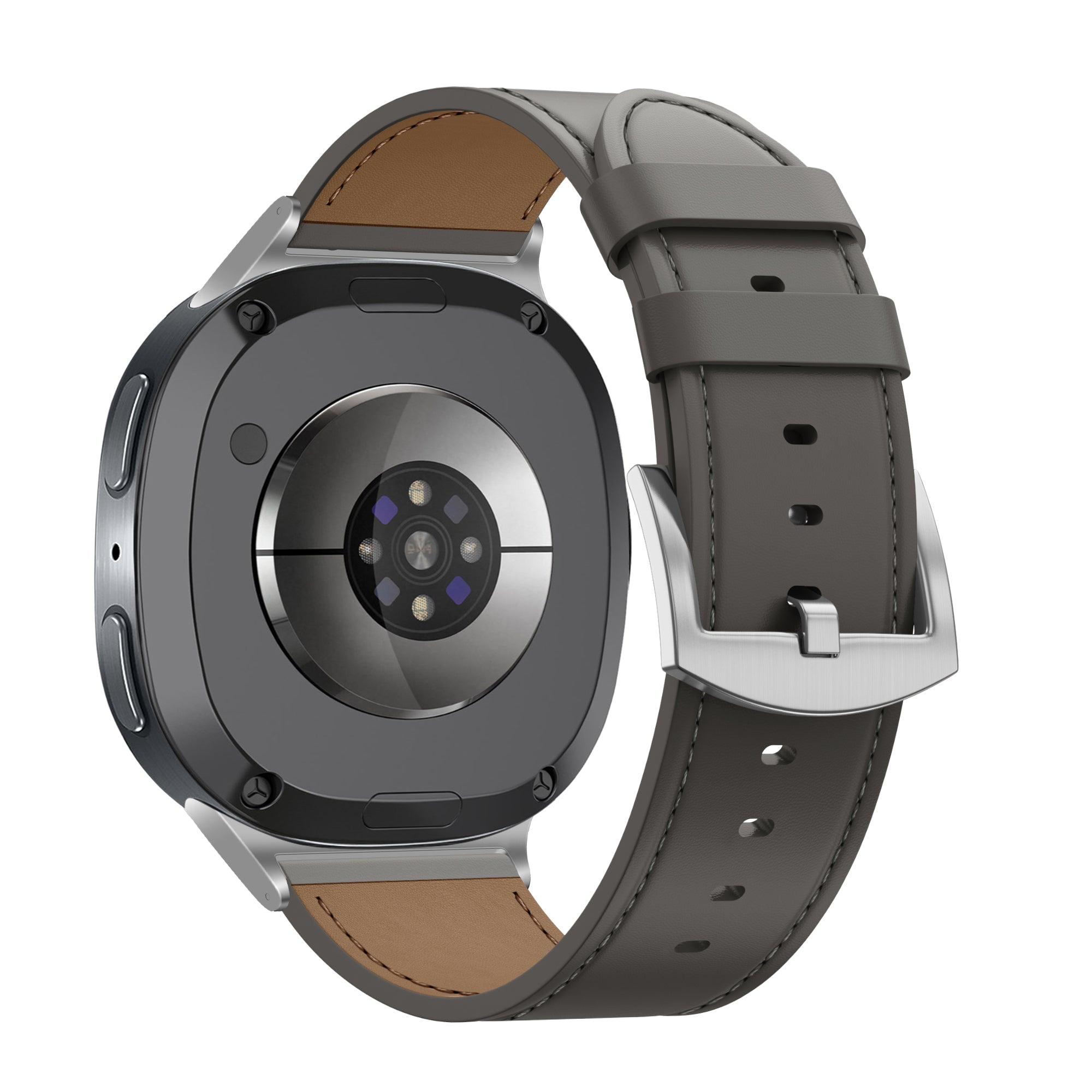 Bandz Samsung Galaxy Watch 8 Classic Leather Strap 'Classic' (Dark Grey)