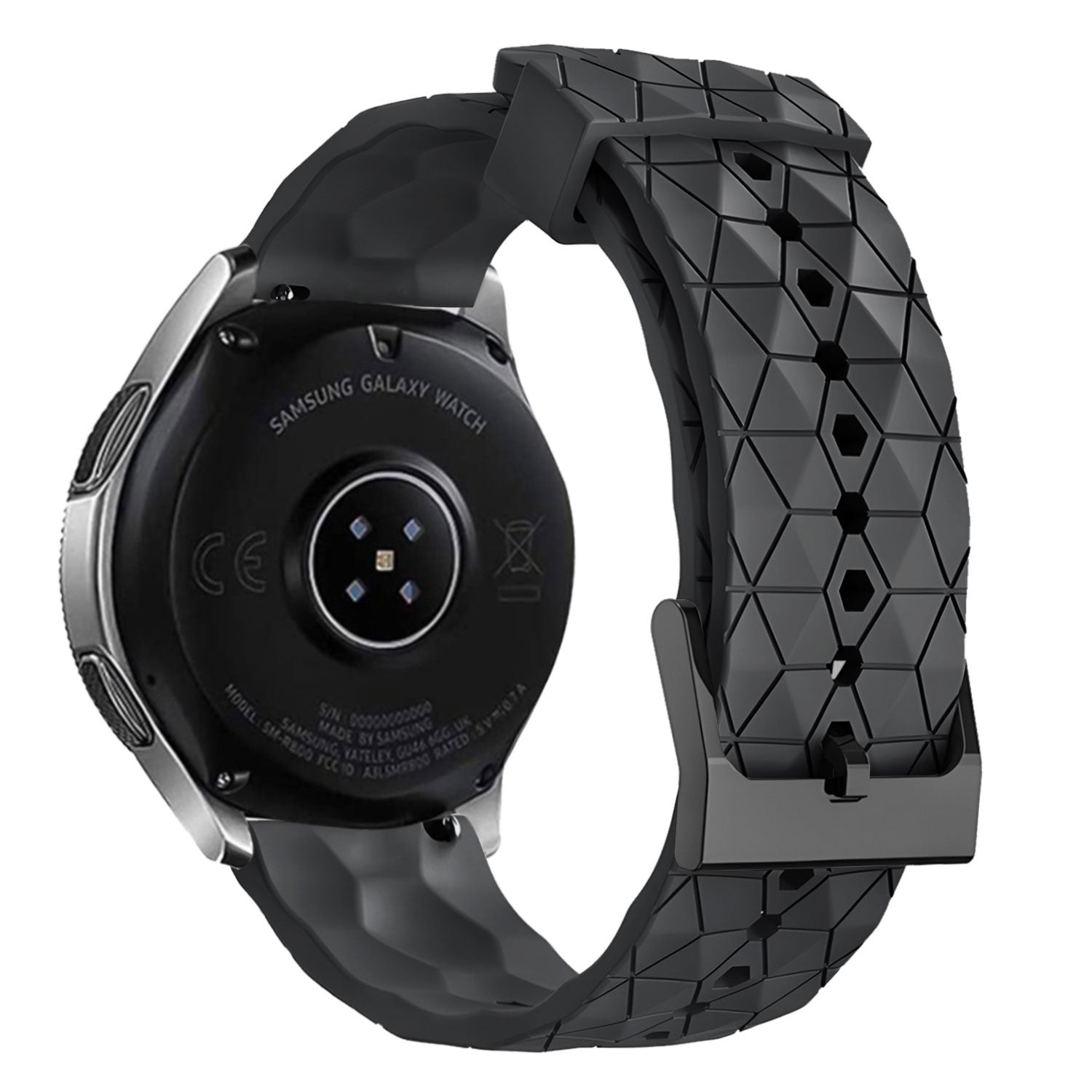 Amazfit Cheetah (Pro) Silicone Hexa Strap (Black)