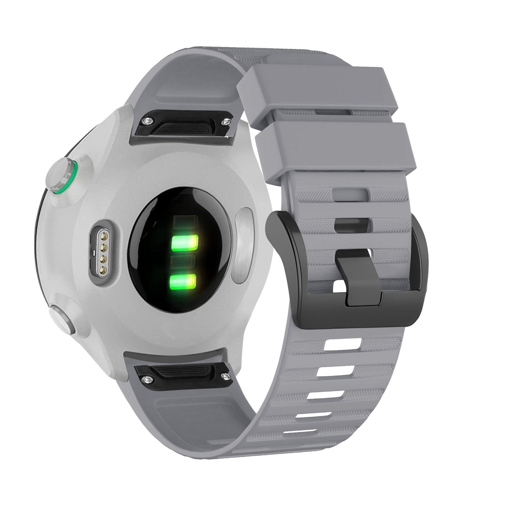 Bandz Garmin Forerunner 745 Buckled Silicone Strap (Grey)