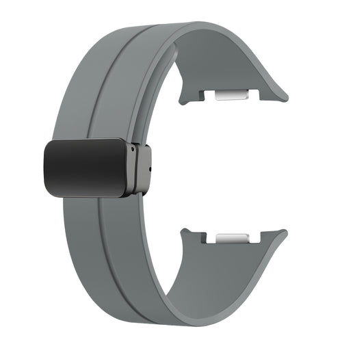 Correa silicona con hebilla Samsung Galaxy Watch 8 Classic (gris oscuro)