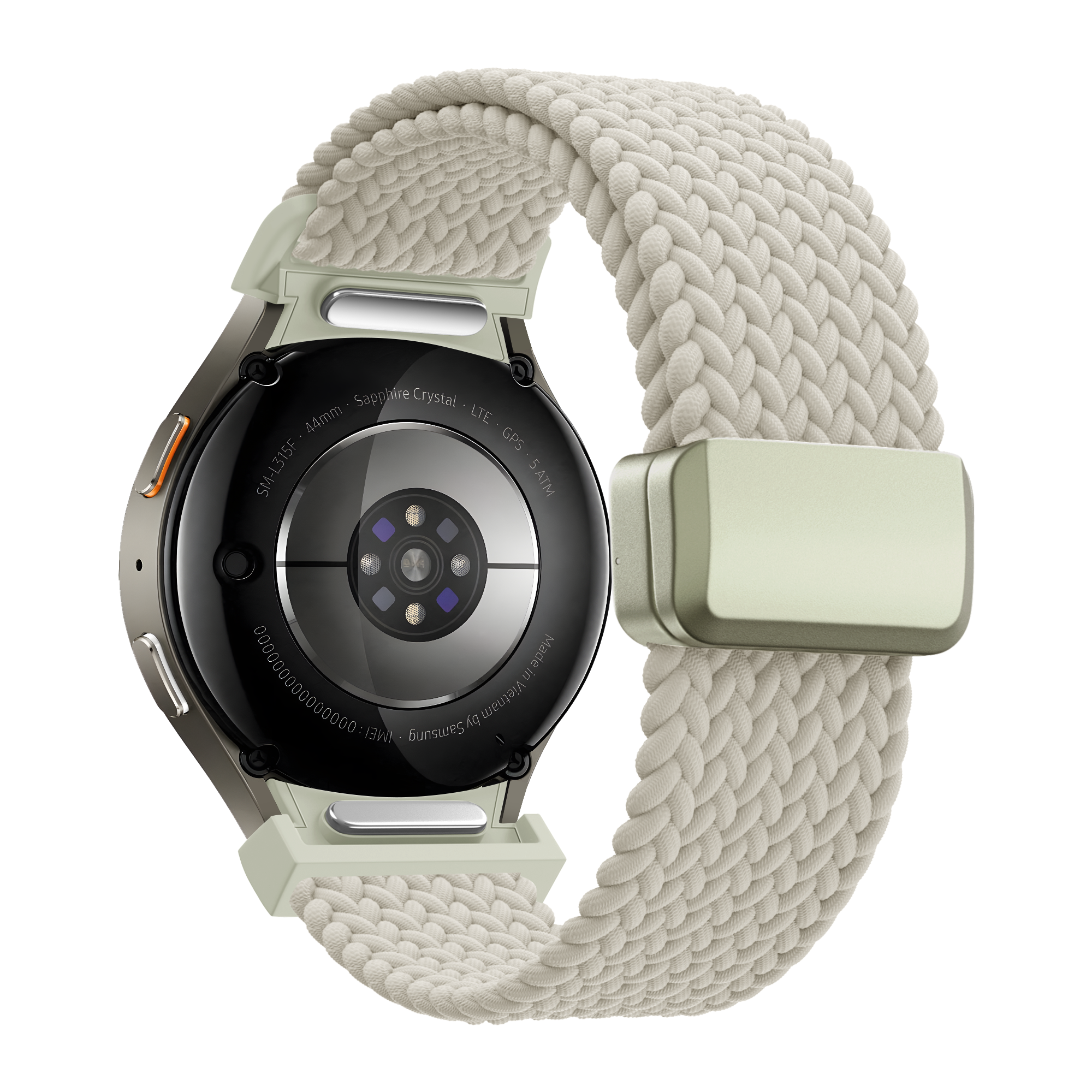Bandz Correa tejida 'Easy Fit' Samsung Galaxy Watch 5 - 44mm (blanco estrella)