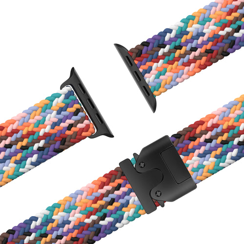 Bandz Correa trenzada hebilla-P Apple Watch Ultra (arcoíris)