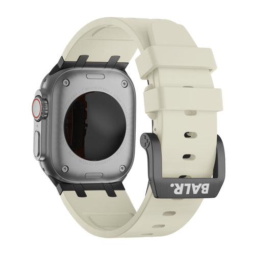 BALR. Apple Watch Ultra Liquid Silicone Strap (Beige/Black)