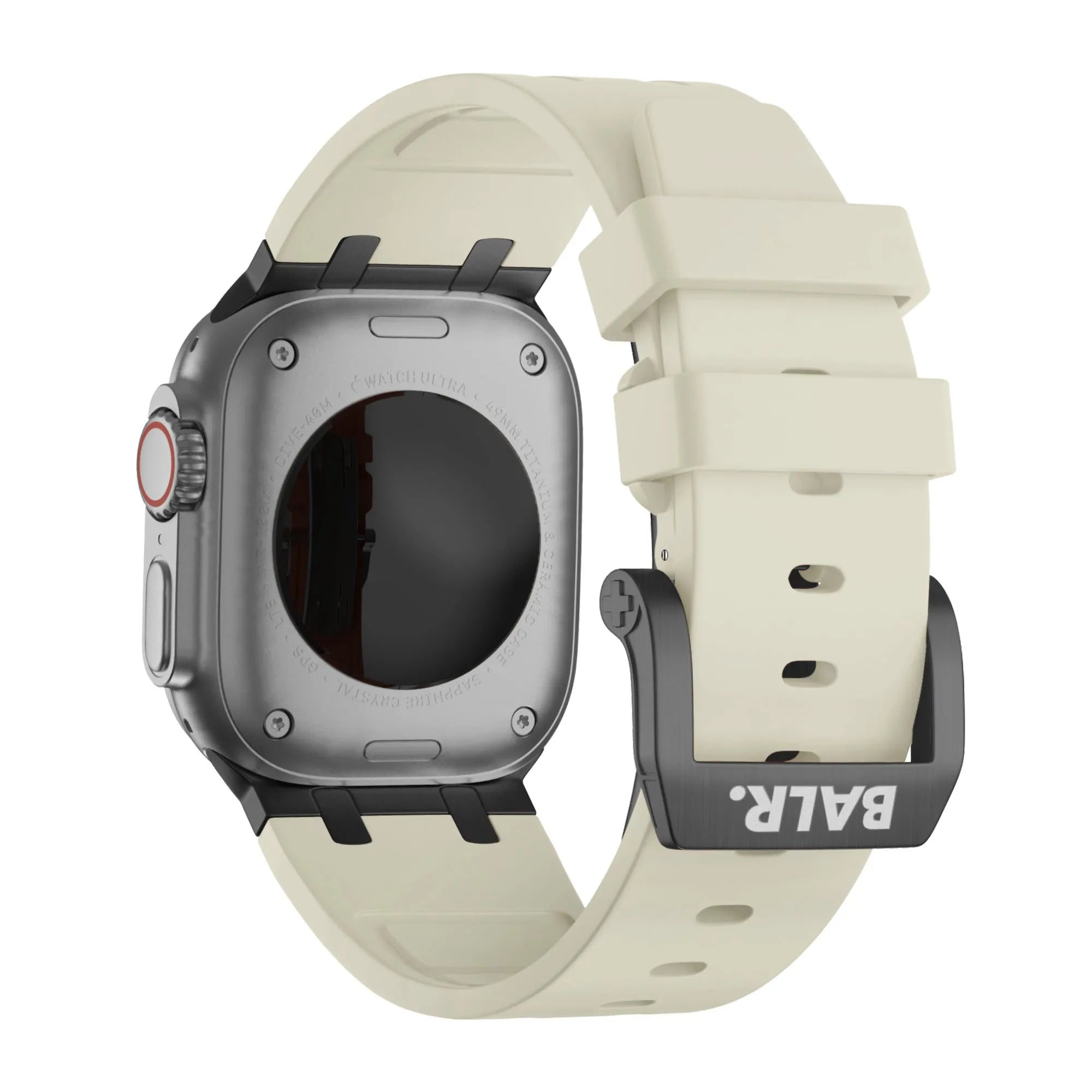 BALR. Correa de silicona Apple Watch Ultra Liquid (beige/negro)