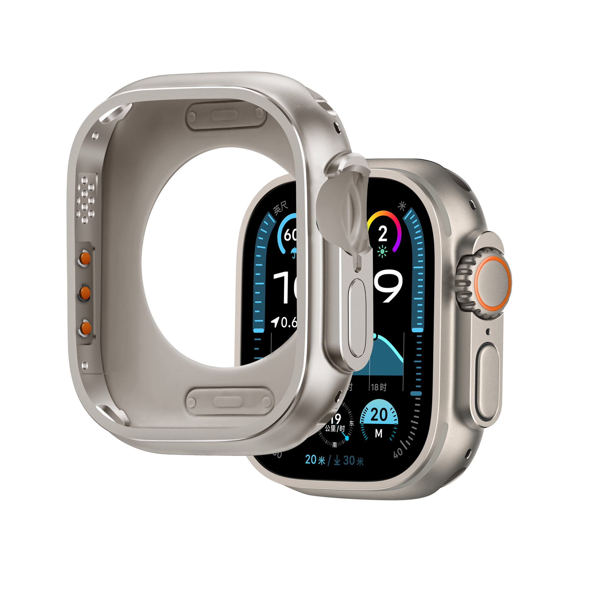 Bandz Funda metalica Apple Watch Ultra - 49mm (titanio)