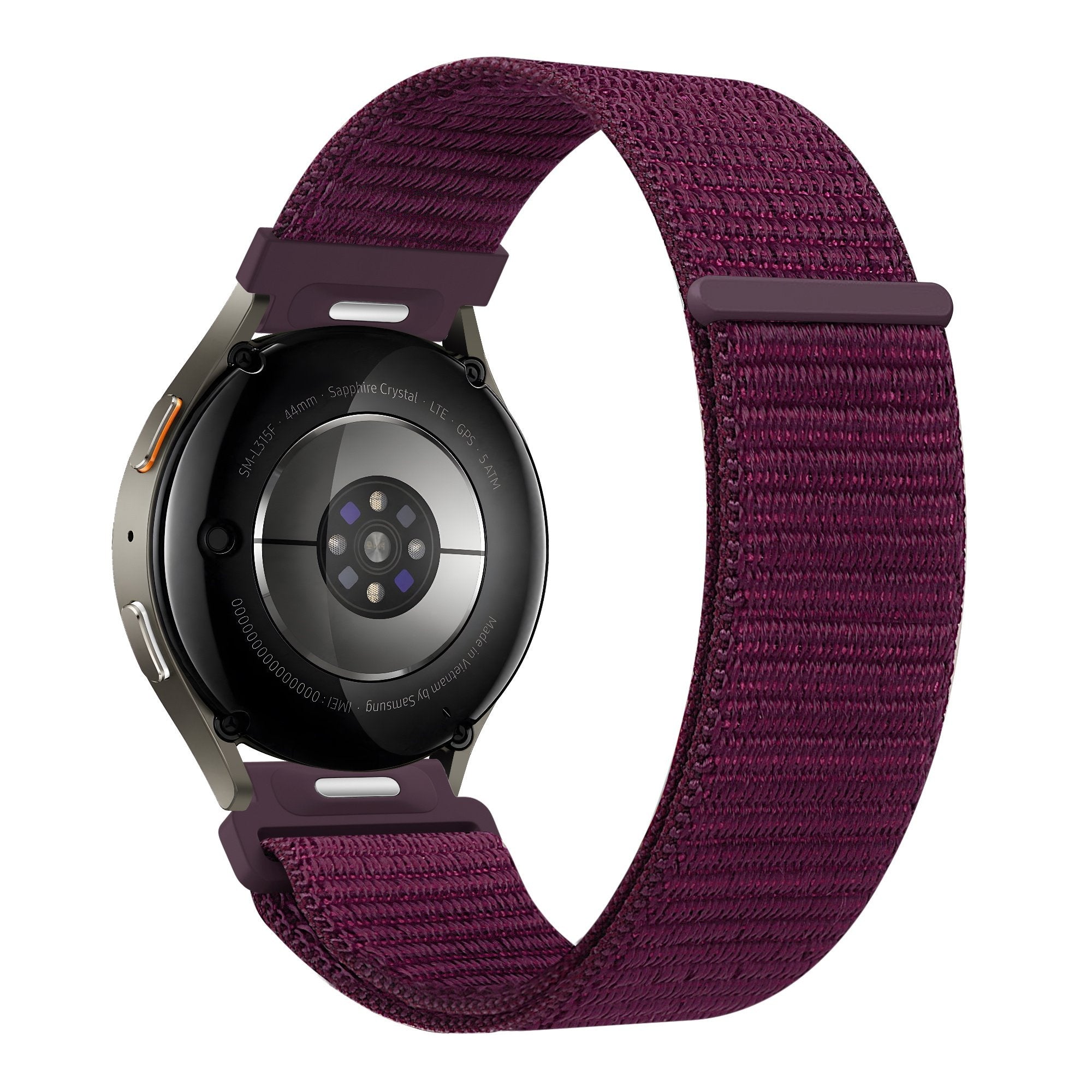 Bandz Samsung Galaxy Watch 4 Classic 42mm Nylon Strap 'Easy Fit' (Plum)