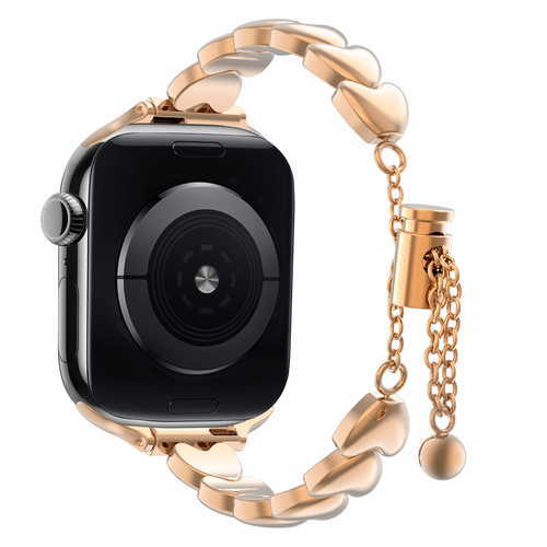 xoxo Wildhearts Correa acero 'hearts' Apple Watch (oro rosado)