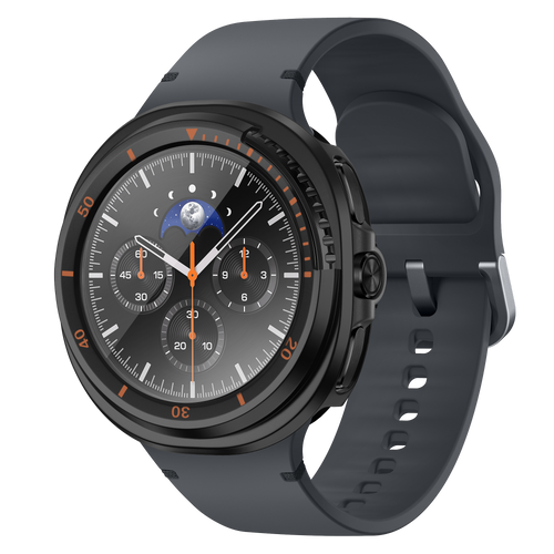 Bandz Samsung Galaxy Watch 8 Classic Bezel Cover with Glass (Black/Orange)