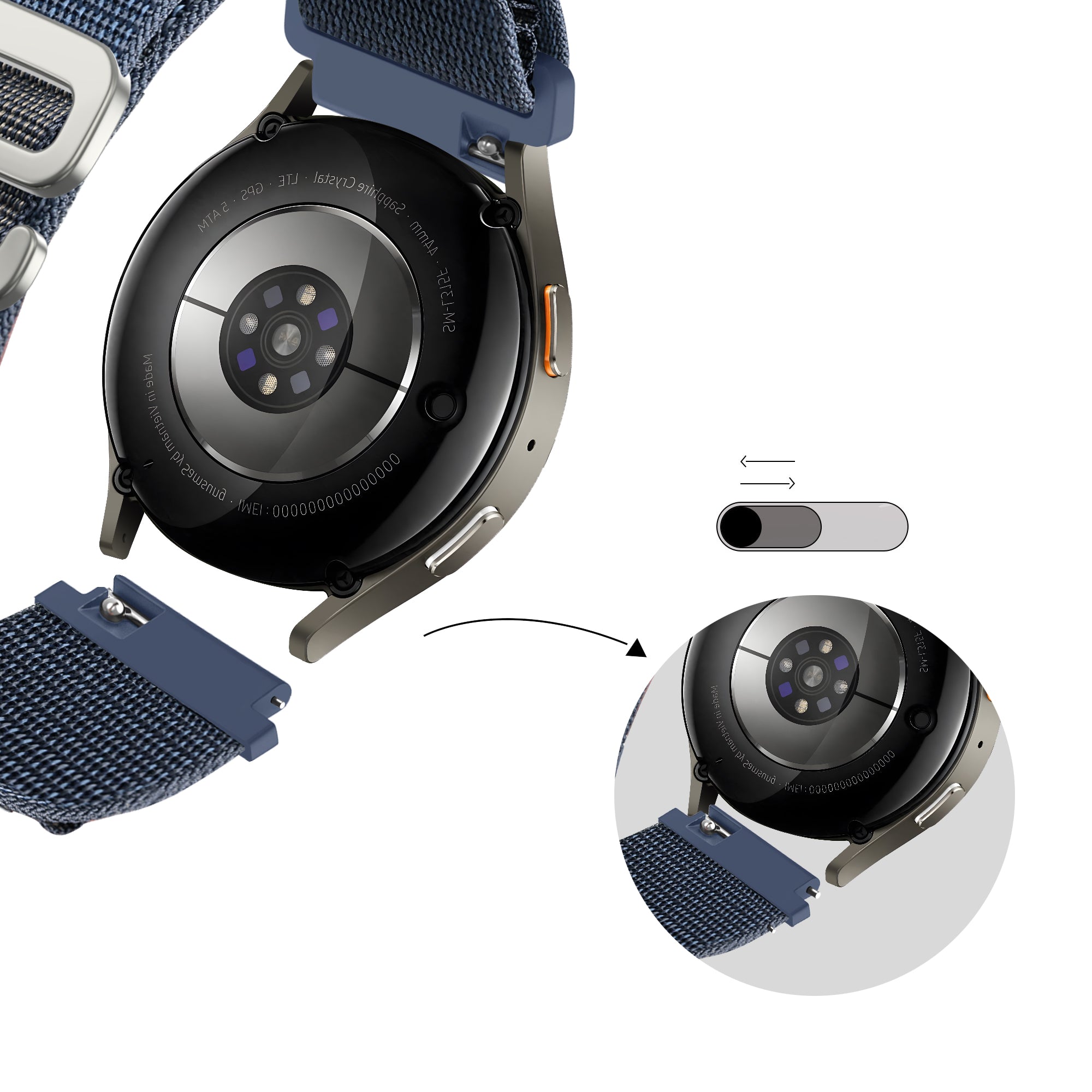 Bandz Correa nylon Alpine Xiaomi Amazfit GTS (gris azulado)