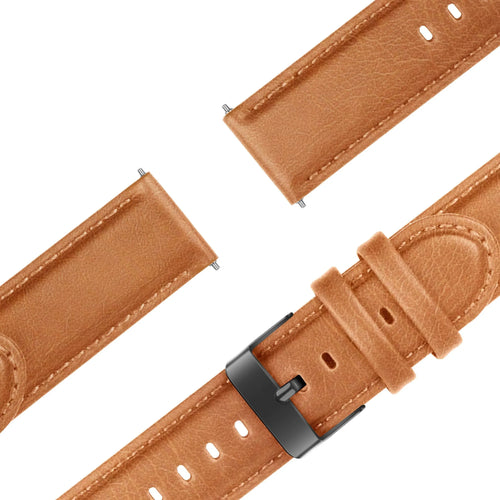 Bandz Correa cuero 'Classic' Pebble Round 2 - 20mm (marrón)