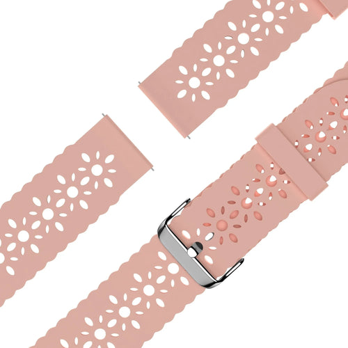 Bandz Levowatch Edgy Patterned Silicone Strap (Pink)