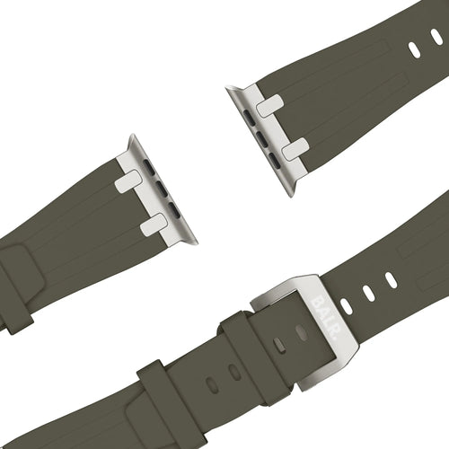 BALR. Apple Watch Ultra Liquid Silicone Strap (Brown/Titanium)