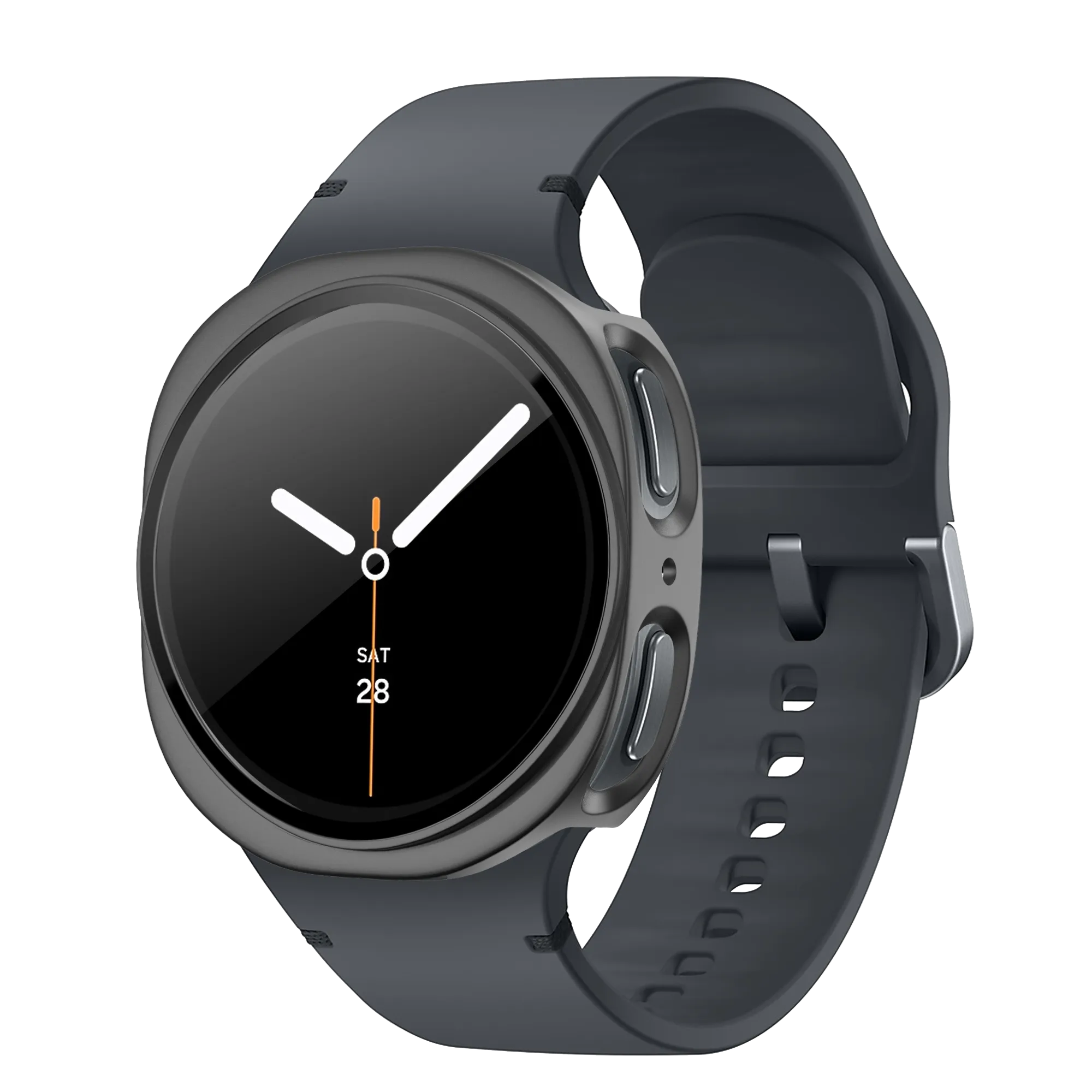 Bandz Samsung Galaxy Watch 8 - 44mm PC Cover with Glass (Titanium Grey)