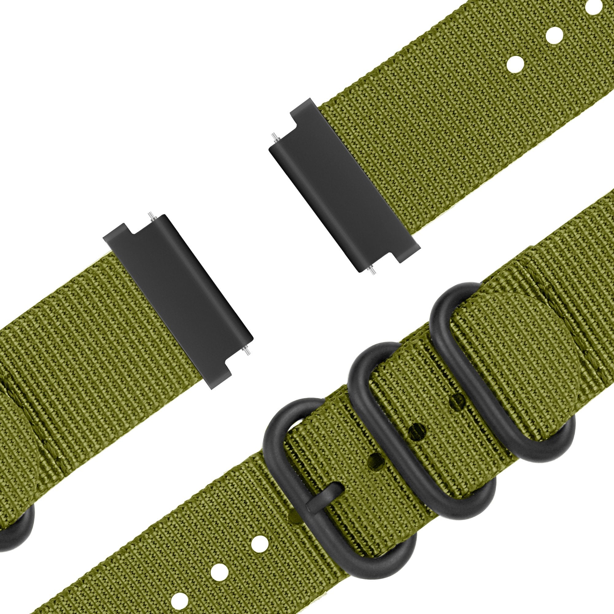 Bandz Garmin Vivoactive 5 Buckled Nylon Strap (Green)