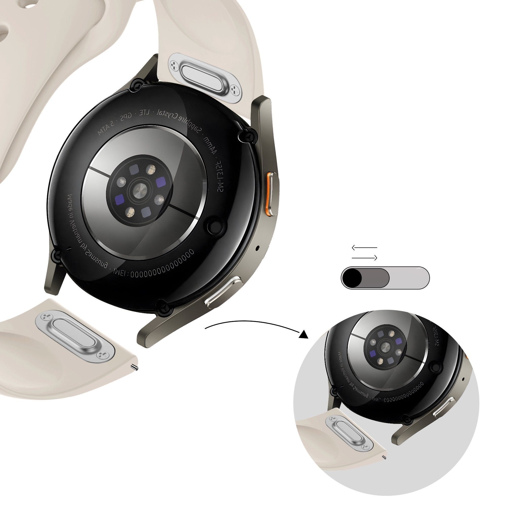 Bandz Correa deportiva 'Easy Fit' Samsung Galaxy Watch FE (caramelo)