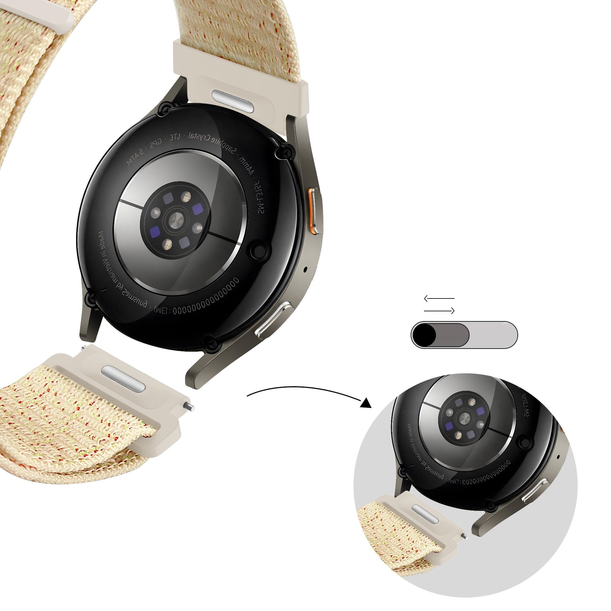 Bandz Fossil Gen 6 - 42mm Nylon Strap 'Easy Fit' (Blossom)