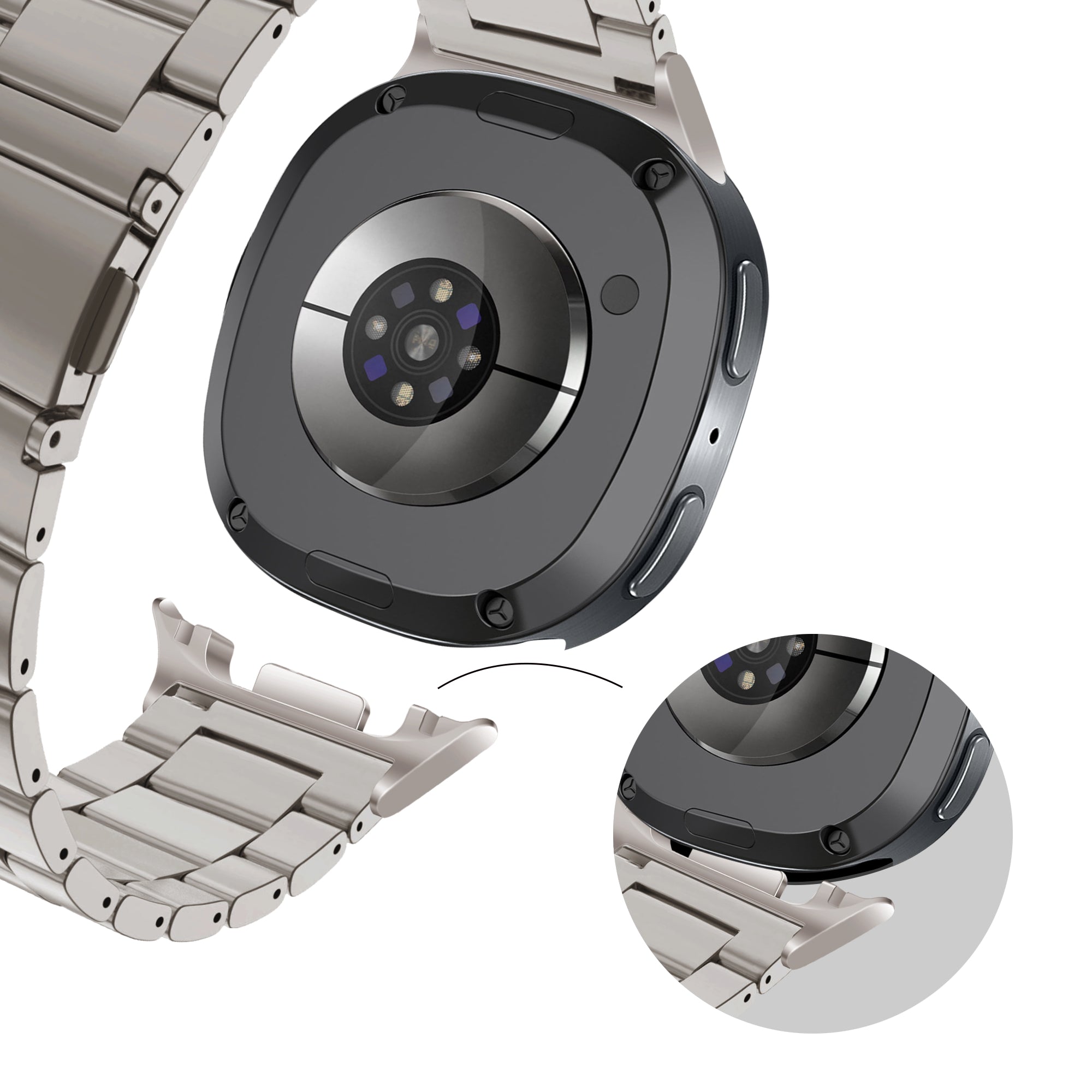 Bandz Correa acero 'Classic' Samsung Galaxy Watch 8 - 44mm (titanio)