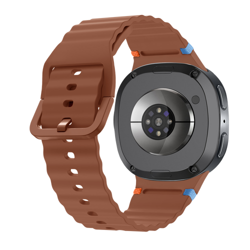 Samsung Galaxy Watch 8 - 40mm Wave Silicone Strap (Brown)