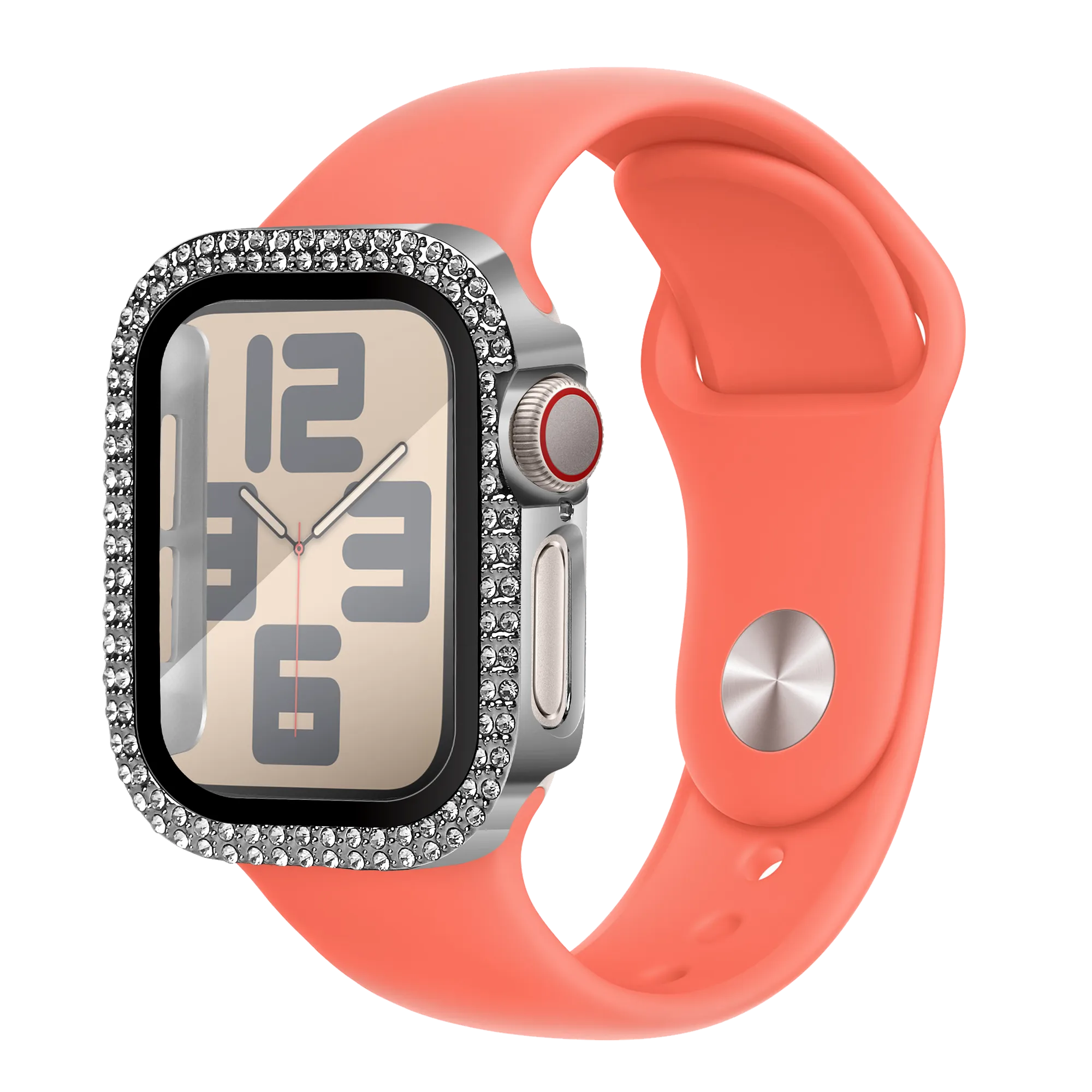 Bandz Apple Watch 10/11 - 42mm Diamond Case with Glass (Silver)