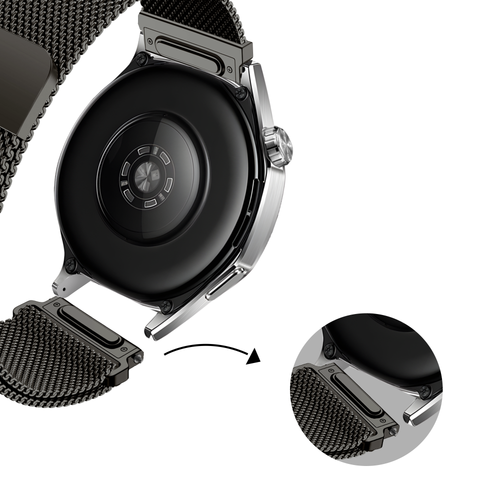 Bandz Correa milanesa 'One Push' Huawei Watch 4 Pro (gris titanio)