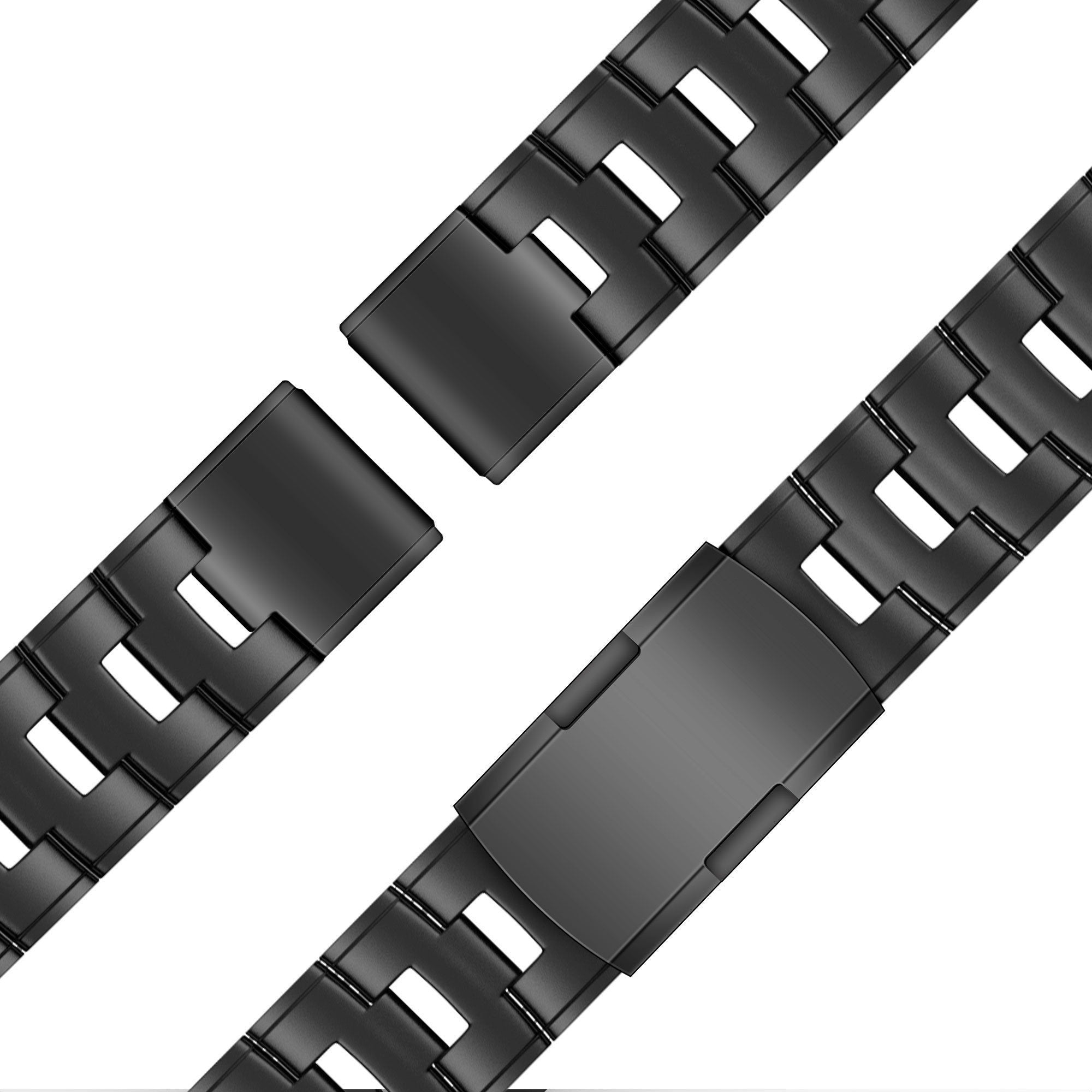Bandz Garmin Descent G2 Titanium Link Strap (Black)