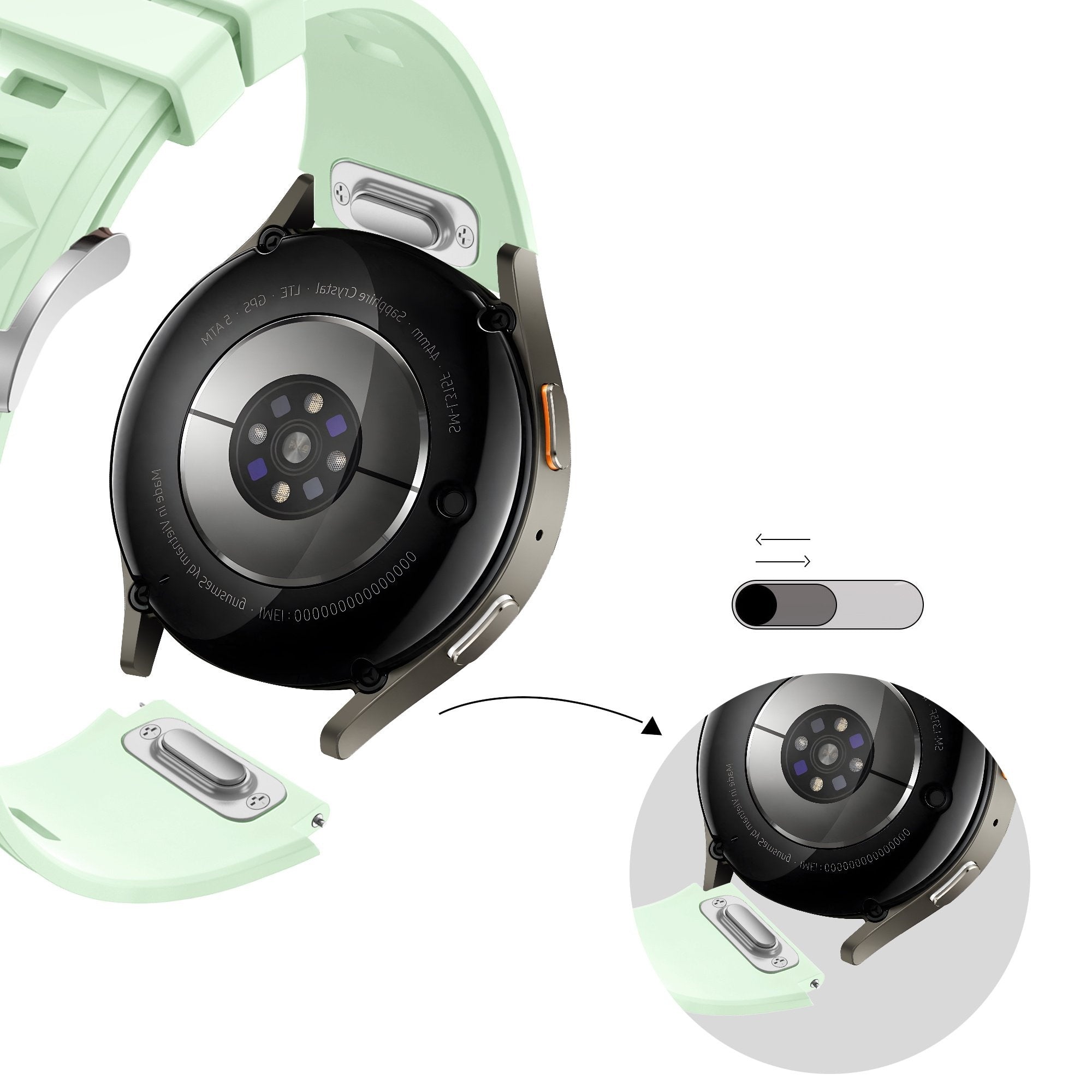 Bandz Correa deportiva 'Easy fit' Huawei Watch GT 6 41mm (verde claro)