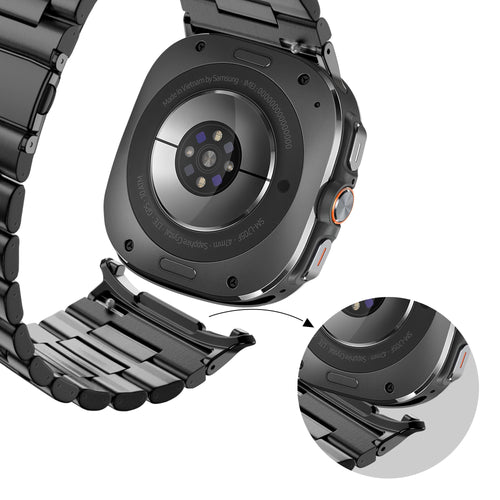 Bandz Correa de eslabones acero 'Deluxe' Samsung Galaxy Watch Ultra (negro)