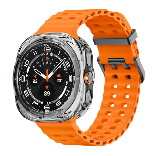 Bandz Samsung Galaxy Watch Ultra Galvanized TPU Case  (Transparent)