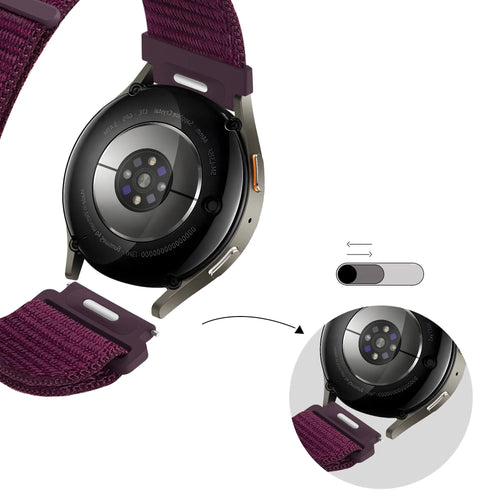 Bandz ICE Smart SQ 2.0 Square 1.70 Nylon Strap 'Easy fit' (Plum)