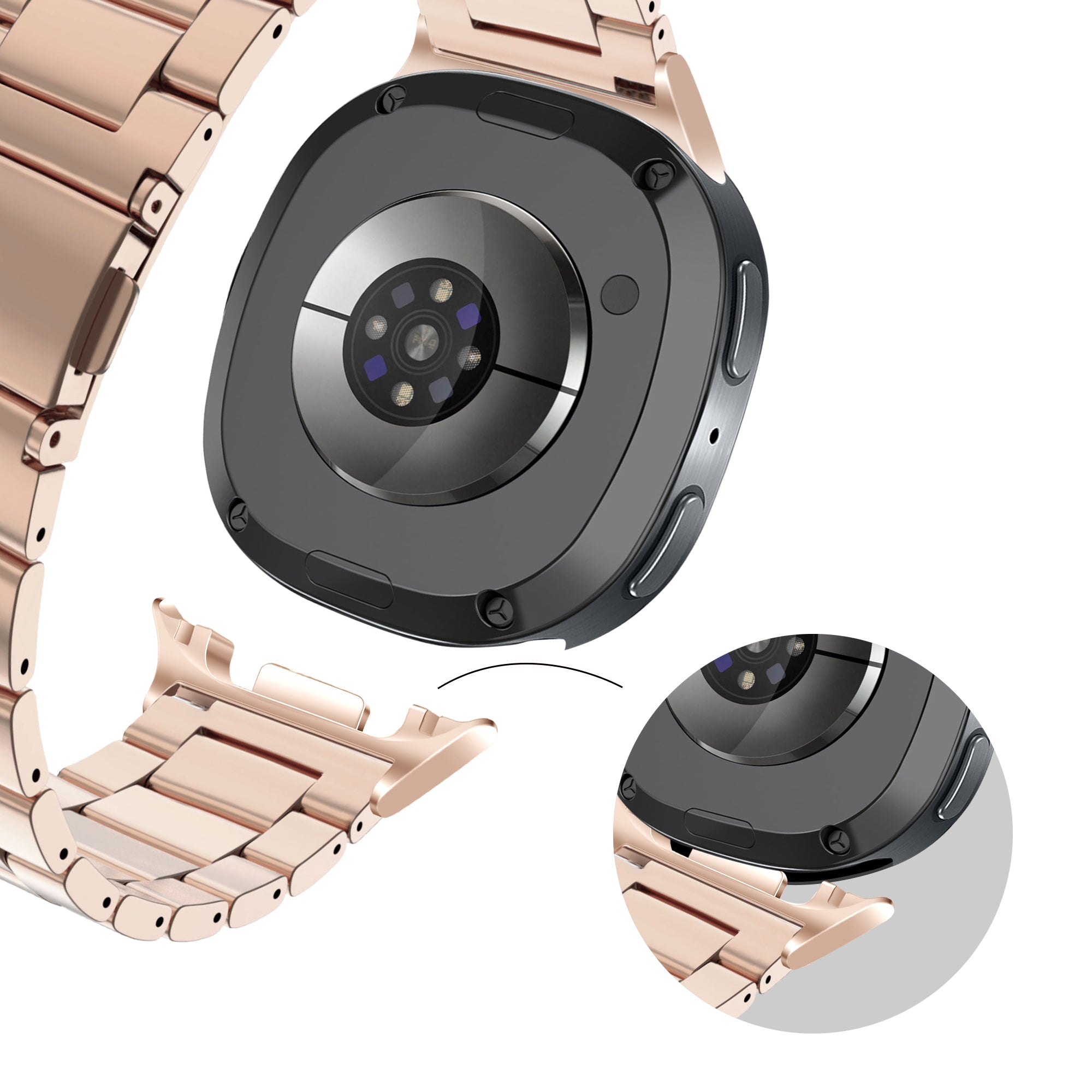 Bandz Correa acero 'Classic' Samsung Galaxy Watch 8 Classic (rosa-dorado)