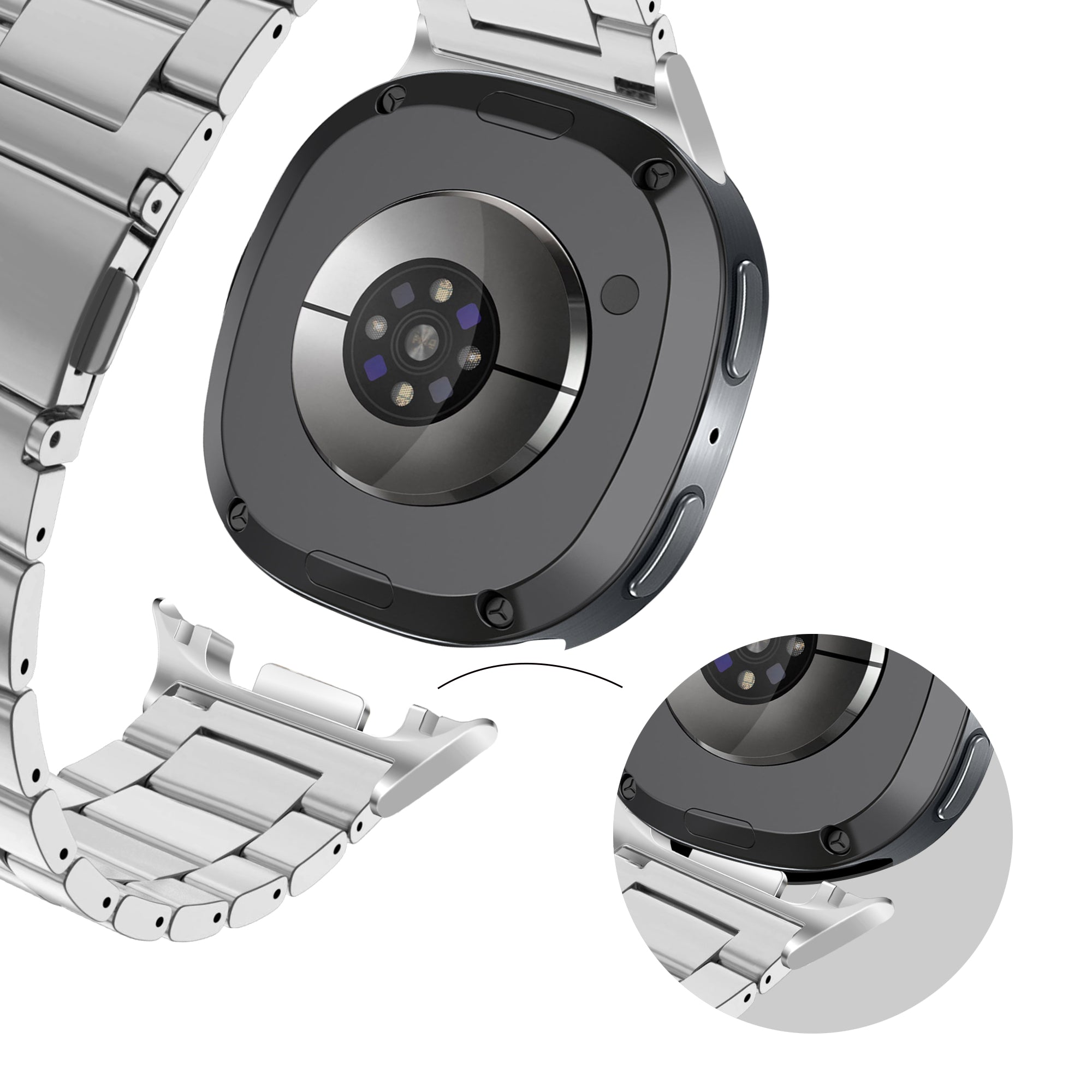 Bandz Correa acero 'Classic' Samsung Galaxy Watch 8 - 44mm (plateado)