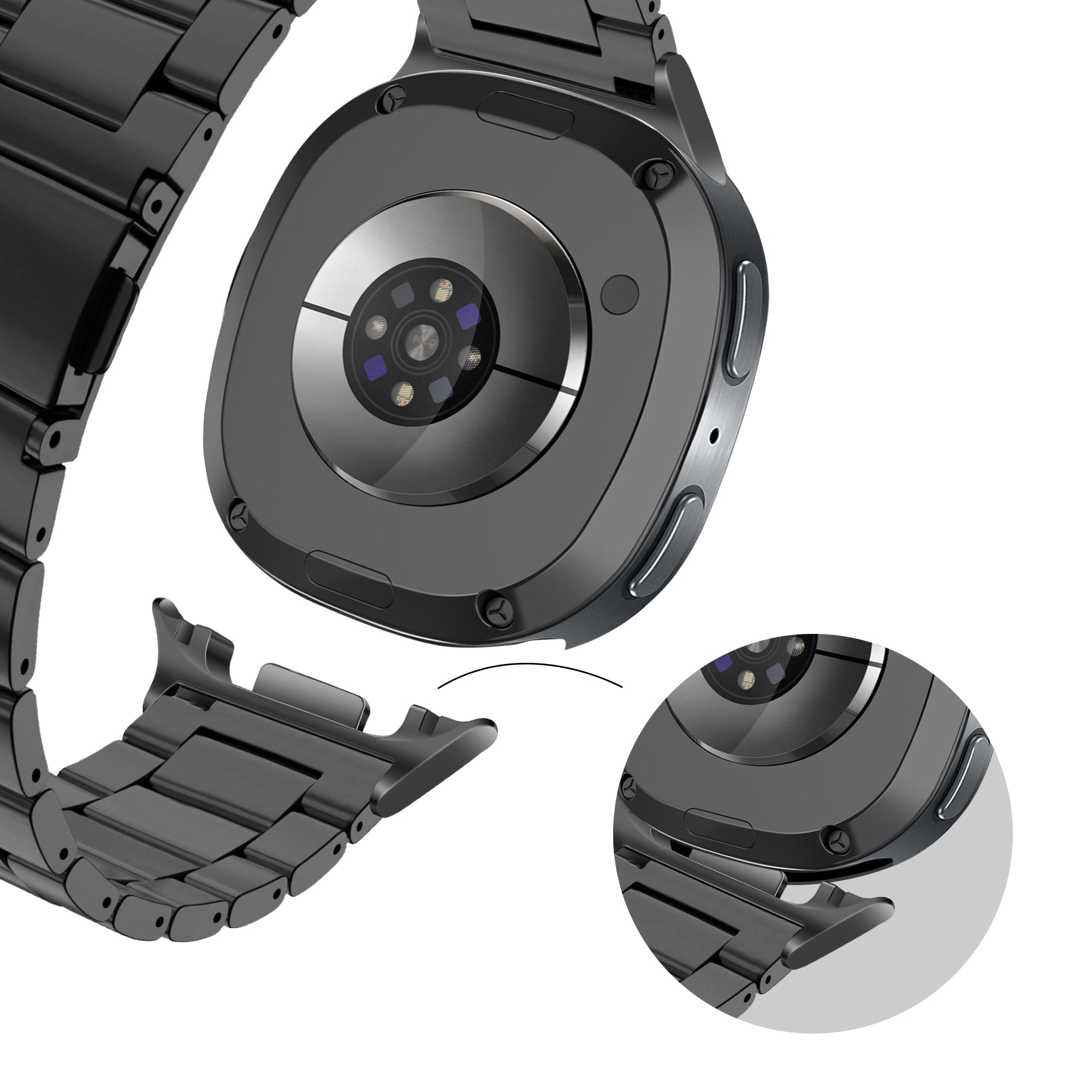 Bandz Correa acero 'Classic' Samsung Galaxy Watch 8 - 44mm (negro)