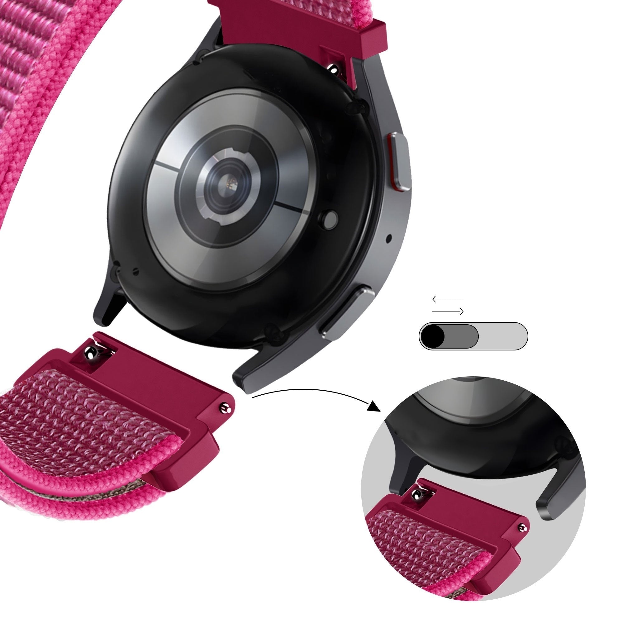 Bandz Coros Pace 2 Nylon Loop Strap (Dragonfruit)