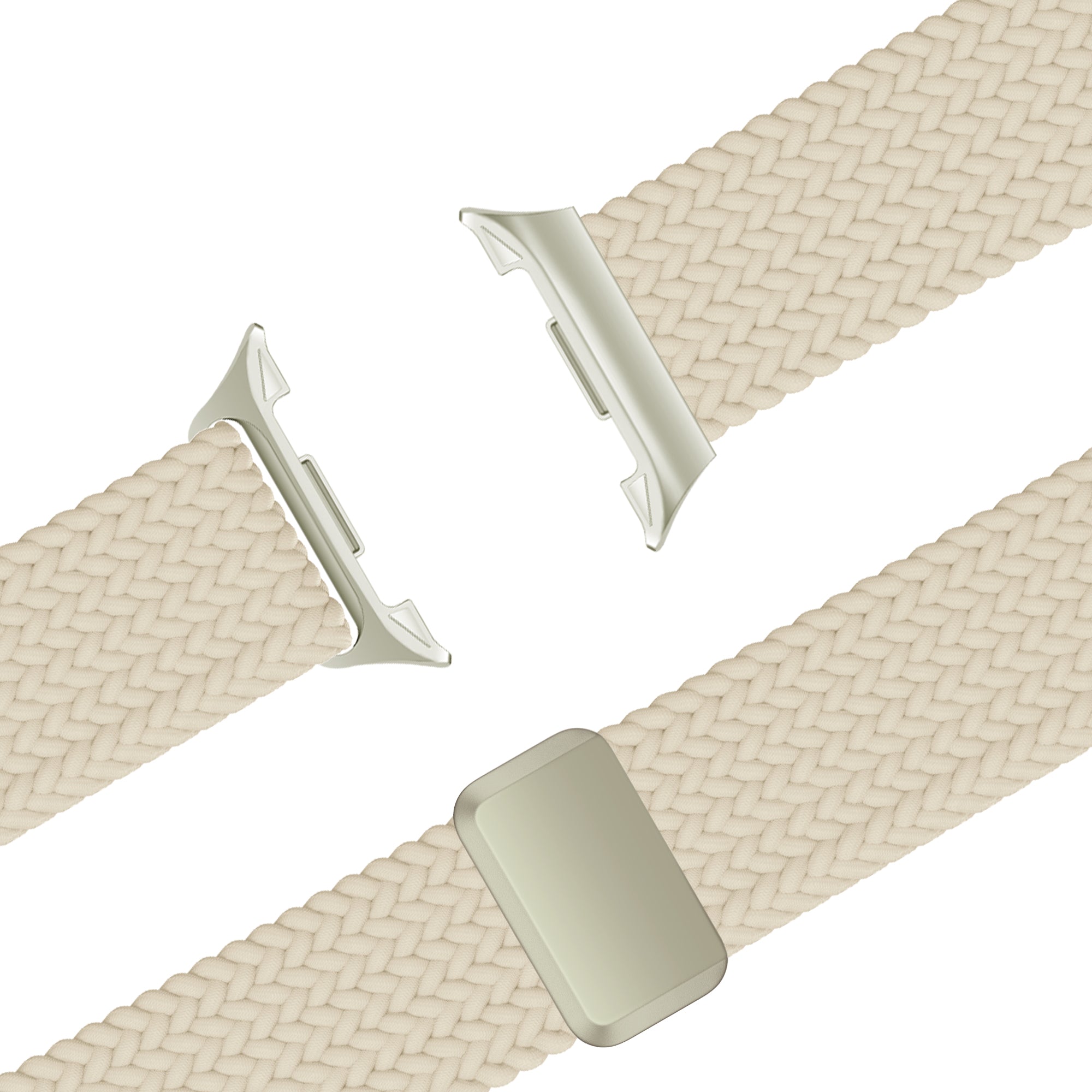 Bandz Correa trenzada magnética Samsung Galaxy Watch 8 - 44mm (blanco estrella)